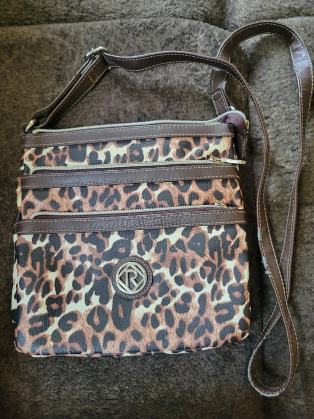 Relic Leopard Print Crossbody Bag
